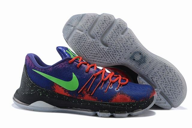 Nike KD 8 Shoes Low Purple Blue Green